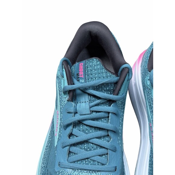 Brooks Ghost Max 2 Running Shoes Women Size 10 Medium B Aqua Pink Walking Clean - Picture 9 of 13